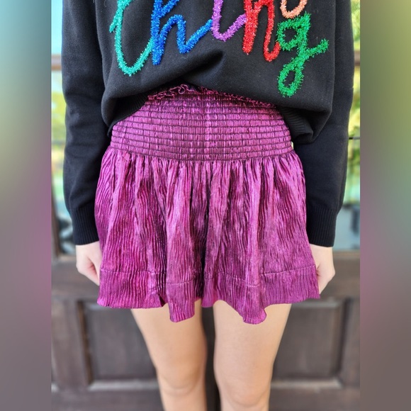 QUEEN OF SPARKLES Shorts New Queen Of Sparkles Wavy Swing Shorts In